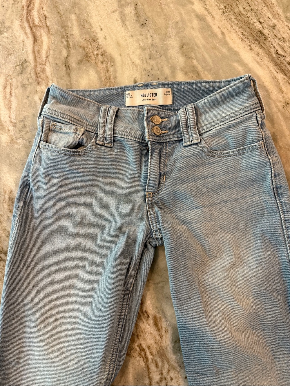 Hollister Light Blue Low Rise Boot Cut Women's Jeans Size 00 W24